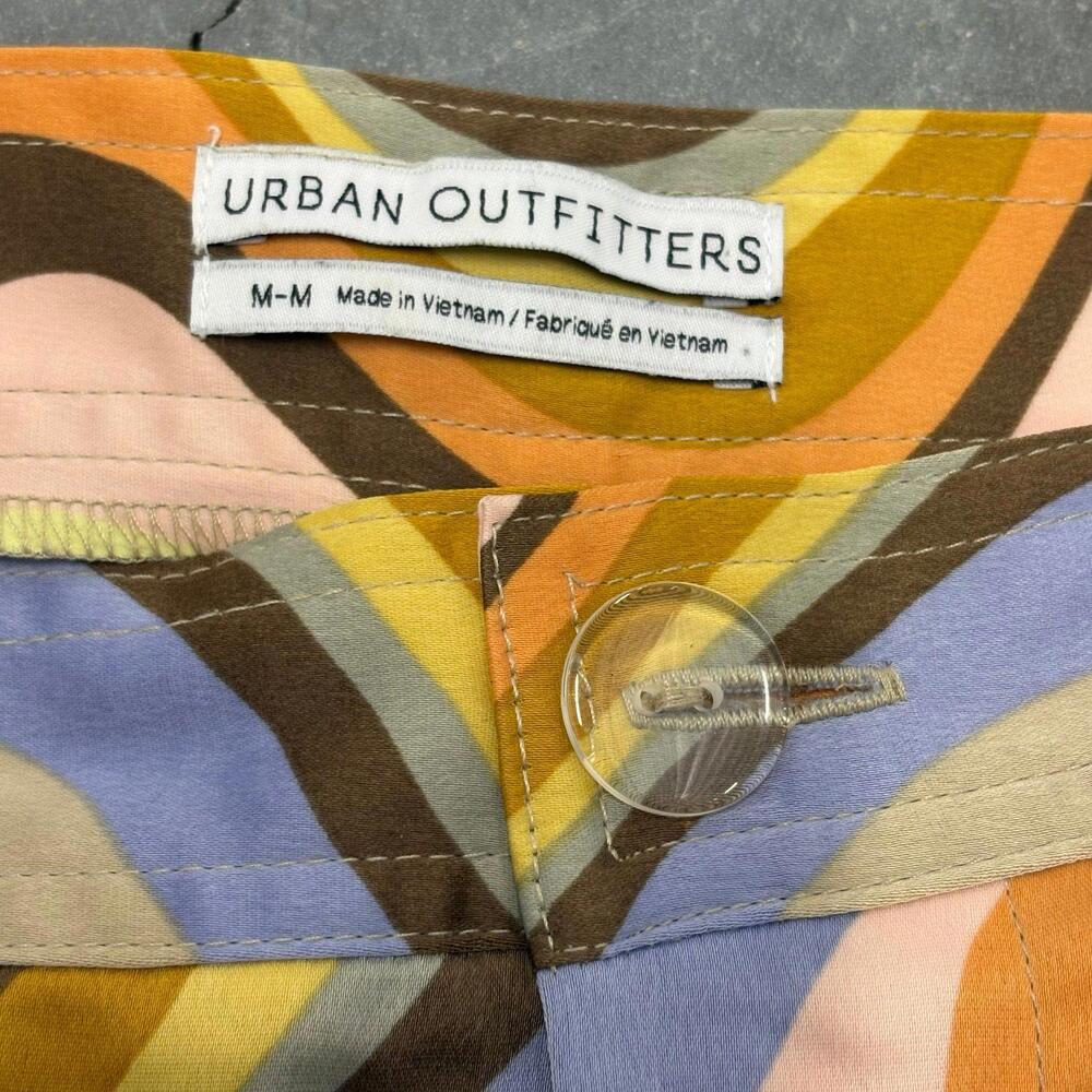 Urban Outfitters retro psychedelic swirl print wide leg pants M 6 8 - Picture 2 of 7